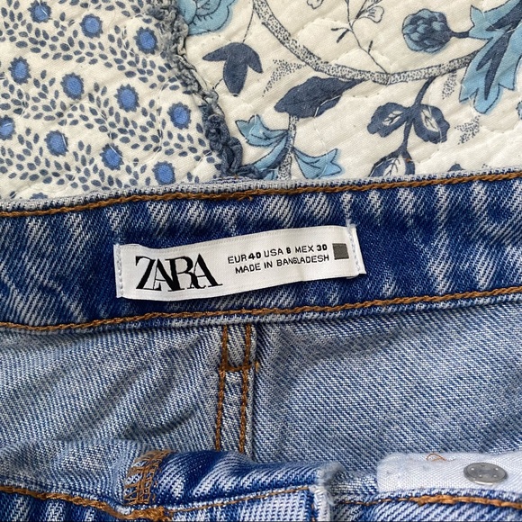 Zara High Rise Denim Shorts - Picture 4 of 6